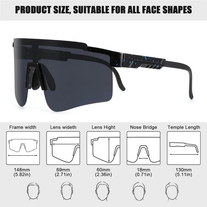 Sunglasses for Men Women Youth Baseball Softball Sunglasses UV400 Protection Cycling Glasses