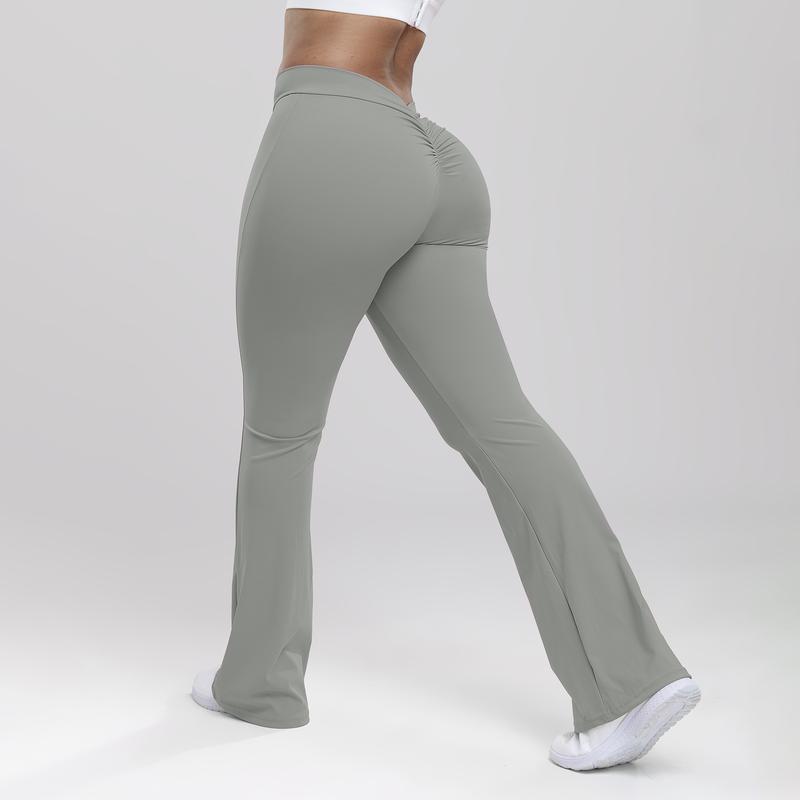 Women's Seamless High Waisted Yoga Flared Pants Hip Lifting Sports Training Pants