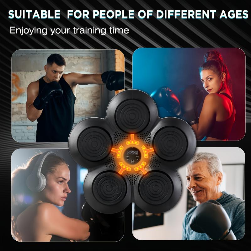 3 Pieces Smart Music Boxing Machine, Wall-mounted Boxing Target, No Need To Drill Holes For Installation, Adjustable Height, 9-speed Speed Adjustment, Electronic Boxing Trainer With Gloves, Boxing Fitness Workout