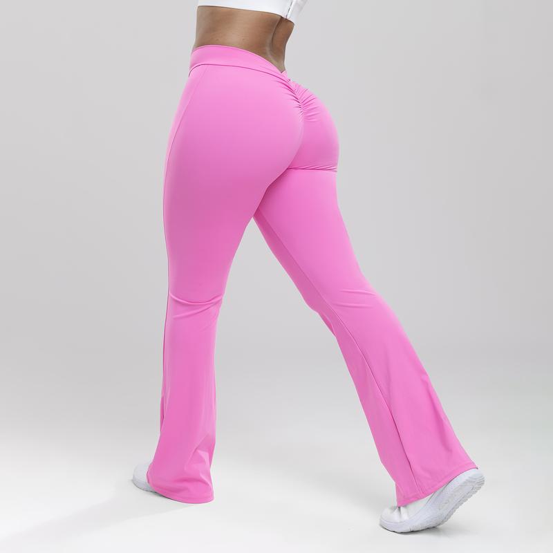 Women's Seamless High Waisted Yoga Flared Pants Hip Lifting Sports Training Pants