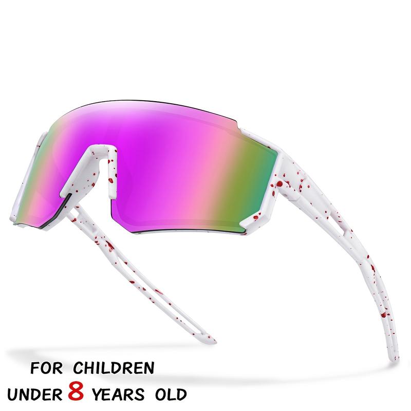 Youngsters's Fashion Glasses for 3-8 years old, suitable for outdoor sports, running, cycling, baseball, travel, suitable for boys and girls, comfortable to wear, multiple colors to choose from, hard paper box packaging, can be used as a gift