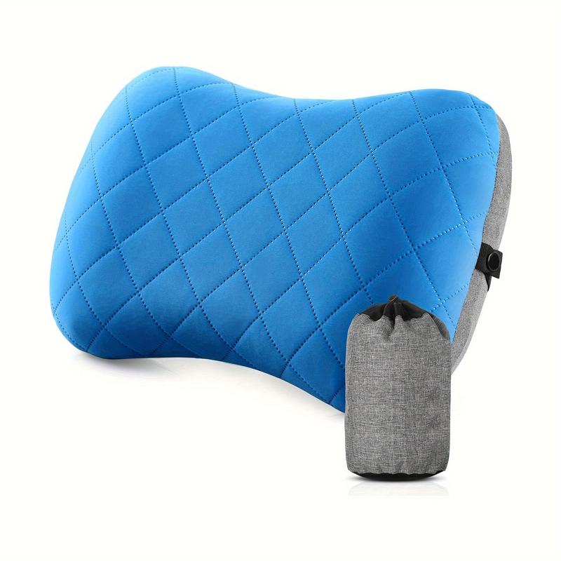 Inflatable Camping Pillow, 1 Count Lightweight Inflatable Pillow with Removable Cover, Washable Travel Air Pillow for Camping, Hiking and Backpacking