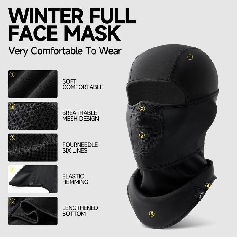 Balaclava Ski Mask, 1 Set Warm Face Mask for Cold Weather, for Winter Skiing Snowboarding Motorcycling Ice Fishing, Outdoor Work Essential