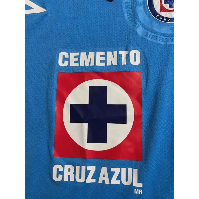 PIRMA  CRUZ AZUL MEN'S JERSEY 2024 2025 LOCAL PARCHE 9 COPAS Y LIGA MX