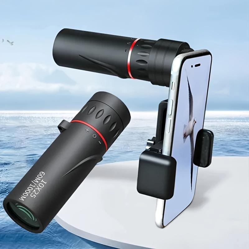 10x25 BAK4 Prism Monocular Telescope, Mini Portable Monocular, Professional HD Enhanced Transparency Film Telescope, Suitable For Outdoor Camping Traveling Bird Watching Competition, Gift