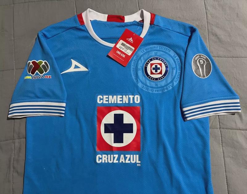 PIRMA  CRUZ AZUL MEN'S JERSEY 2024 2025 LOCAL PARCHE 9 COPAS Y LIGA MX