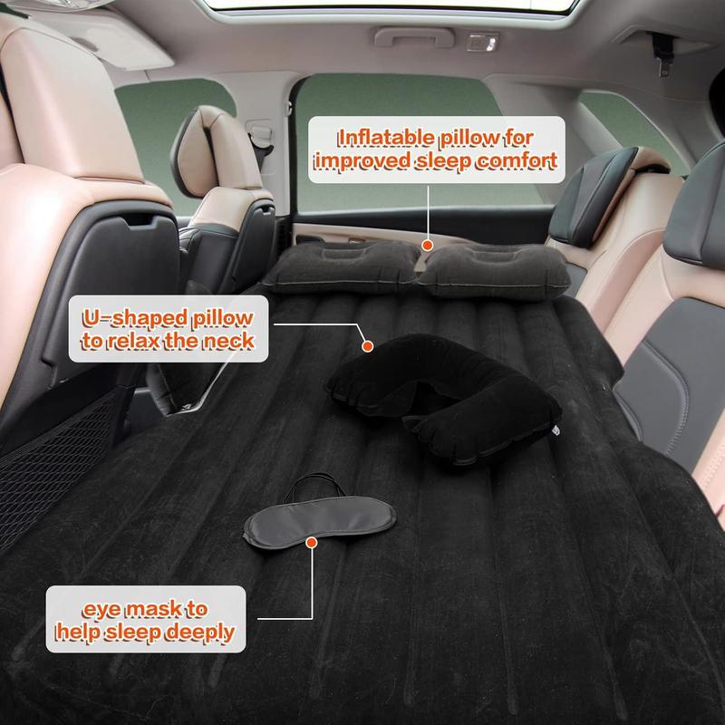 12 Pcs Car Air Mattress Back Seat Inflatable Bed Car Curtain Divider Car Window Shade Cover Car Camping SUV Air Mattress Portable Car Travel Sleeping Truck Air Mattress Bed Set