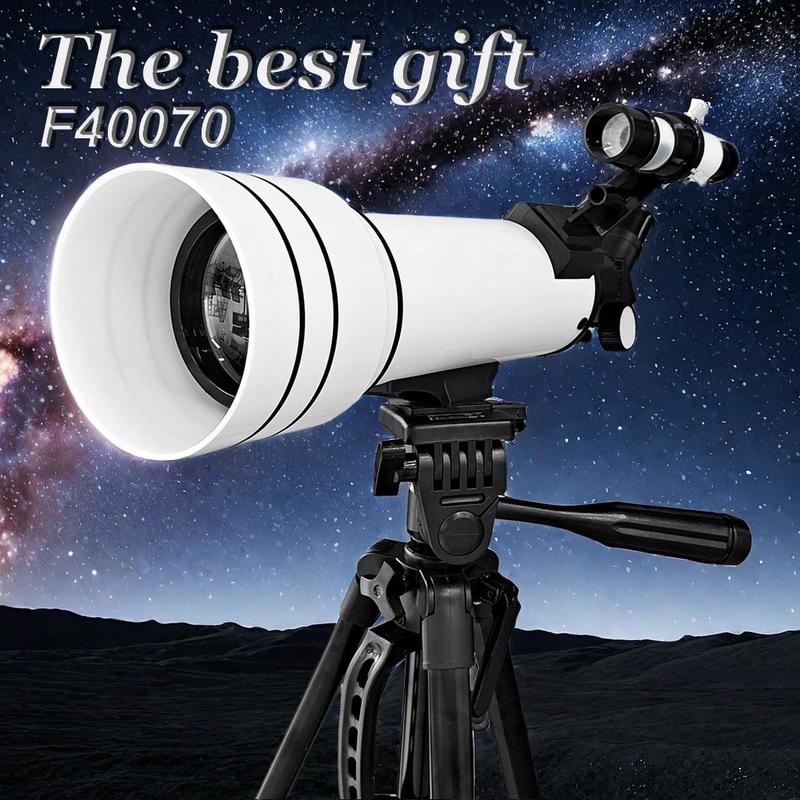 40070 Astronomical Telescope Take Pictures, Stargazing and Moon Gazing High Power HD Low Light Night Vision Large Aperture HD Anti-Reflection Coating Dual-purpose Heaven and Earth Explore the Mysteries of the Universe Christmas Gifts