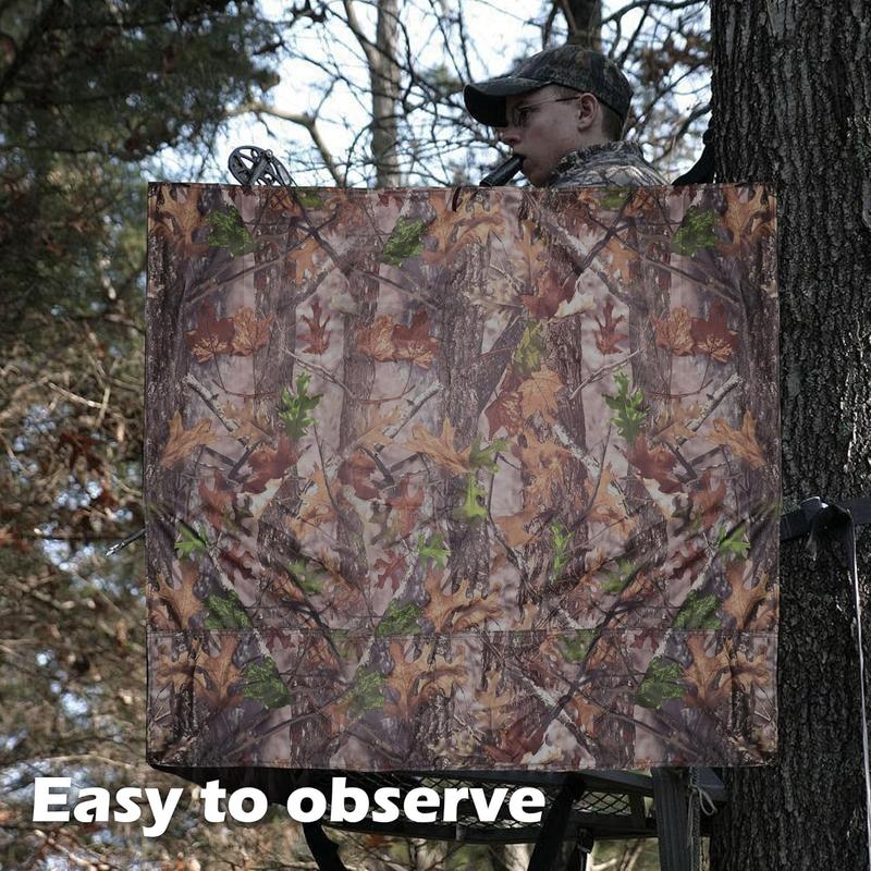 Hunting Tree Stand Blinds- Treestand Camo Blind Cover- Hunting Camouflage Ground Blind with Zipper for Deer, Turkey Hunting (Frames Not Included)