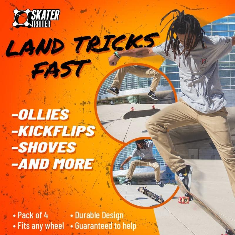 The VIRAL Skateboard Skater Trainers Get Tricks Fast - Perfect for all ages. Beginners Skateboard Accessories How to Ollie How to Kickflip and More. Trending Gifts Idea for 2024.