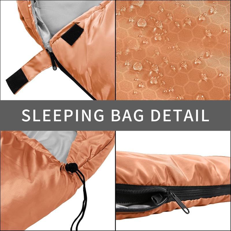 Sleeping Bags for Adults &  (Girls or Boys) - Use for Backpacking, Hiking and Camping - Suitable for Warm & Cold Weather - Lightweight, Portable,