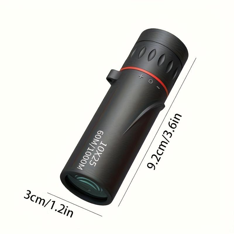 10x25 BAK4 Prism Monocular Telescope, Mini Portable Monocular, Professional HD Enhanced Transparency Film Telescope, Suitable For Outdoor Camping Traveling Bird Watching Competition, Gift