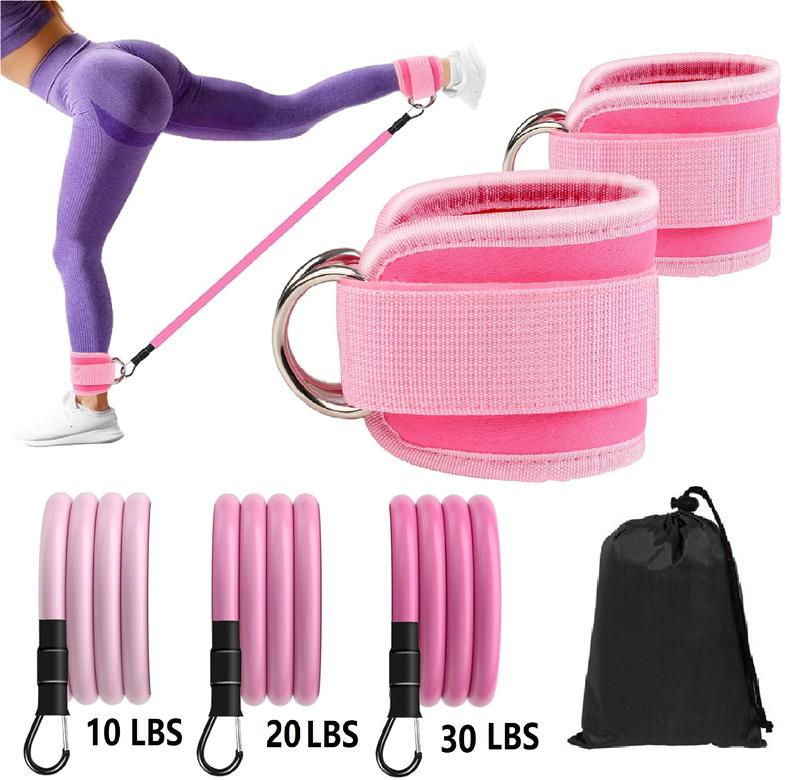 6-pack Set Ankle Resistance Bands with Cuffs, Glutes Workout Ankle Weights for Women Working Out, Exercise Bands Set with Ankle Straps for Leg Butt Exercise Equipment - Perfect for Home Workouts