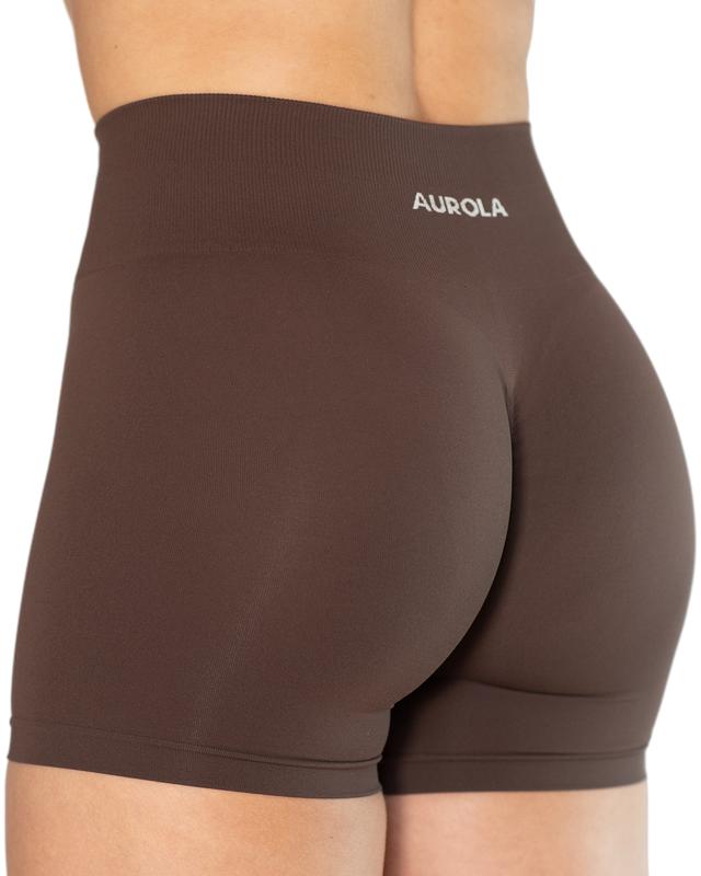 AUROLA Dream Workout Shorts for Women Roll Up,Seamless Soft Smooth Gym Yoga Scrunch Active Shorts,May not squat proof