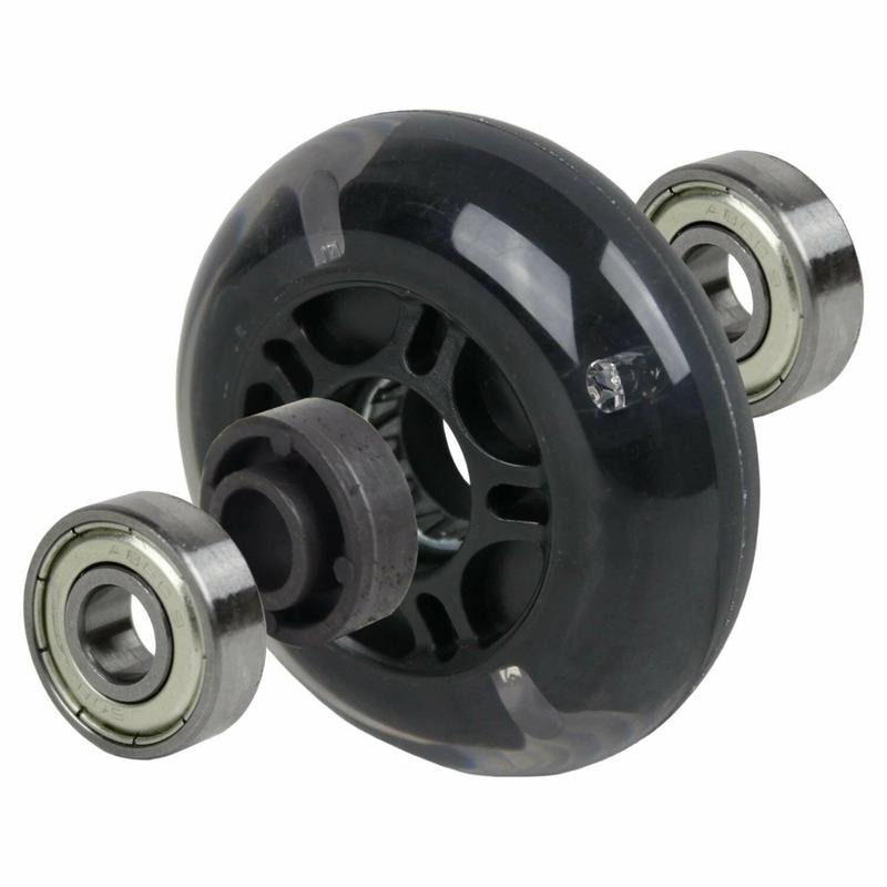 LED Inline Wheels 76Mm 82A Skate Rollerblade Ripstik Light up 2-Pack W Bearings