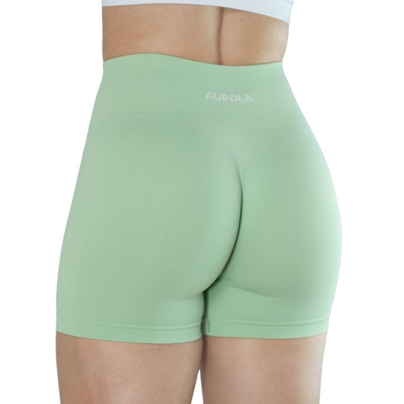 AUROLA Dream Workout Shorts for Women Roll Up,Seamless Soft Smooth Gym Yoga Scrunch Active Shorts,May not squat proof