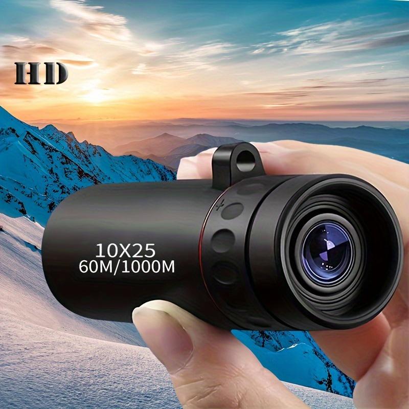 10x25 BAK4 Prism Monocular Telescope, Mini Portable Monocular, Professional HD Enhanced Transparency Film Telescope, Suitable For Outdoor Camping Traveling Bird Watching Competition, Gift