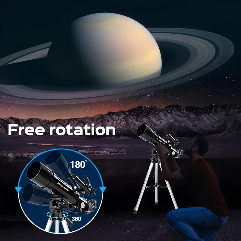 2024 Ultimate Beginner Telescope Suit-Portable Refractometer Telescope with Fully Coated Glass, Astronomy Software, Backpack and Tripod-Perfect Christmas Party Decorative Gift