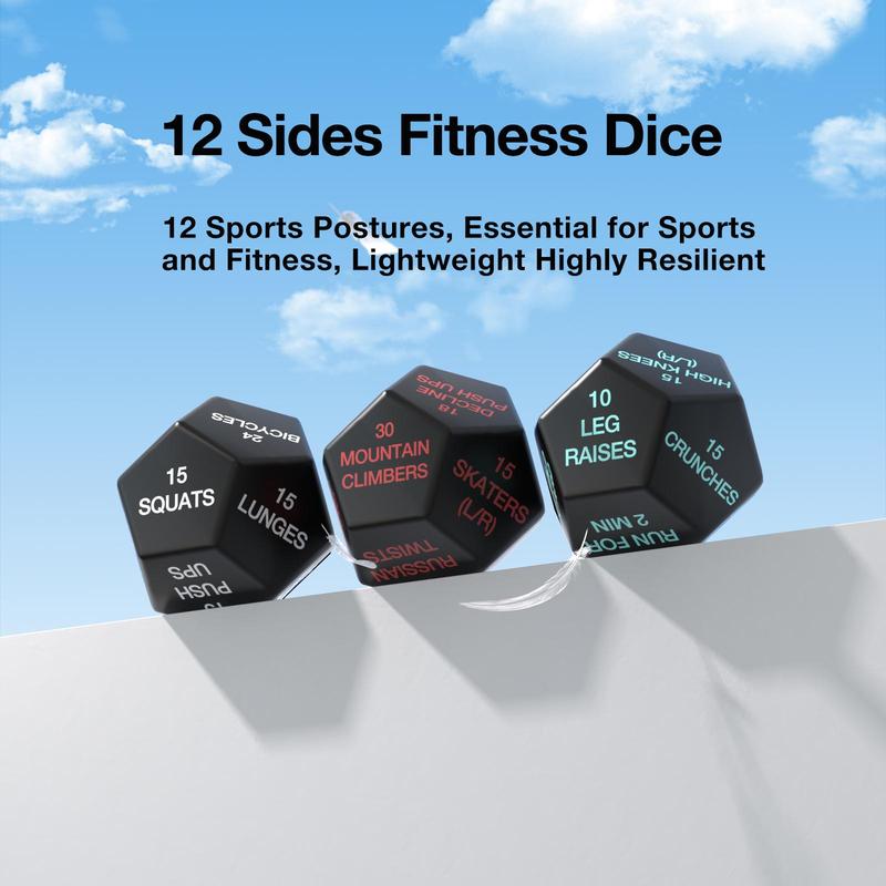 12-sided Dice Shaped Sports Fitness Ball, Exercise Dice Perfect for Home Gym Bodyweight Workout, Slow Rebound Stress Reliever for Indoor & Outdoor Sports