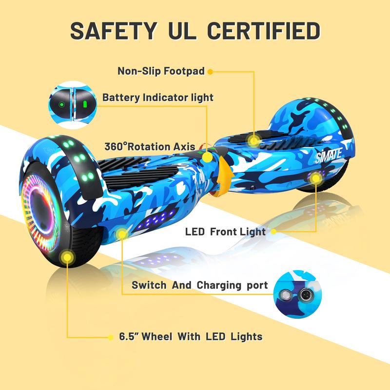 Limited time discount, smart bluetooth electric scooter with LED cool lights, Christmas gift, equipped with built-in bluetooth speaker, three gear speed function, support mobile phone APP operation, solid explosion-proof rubber wheels