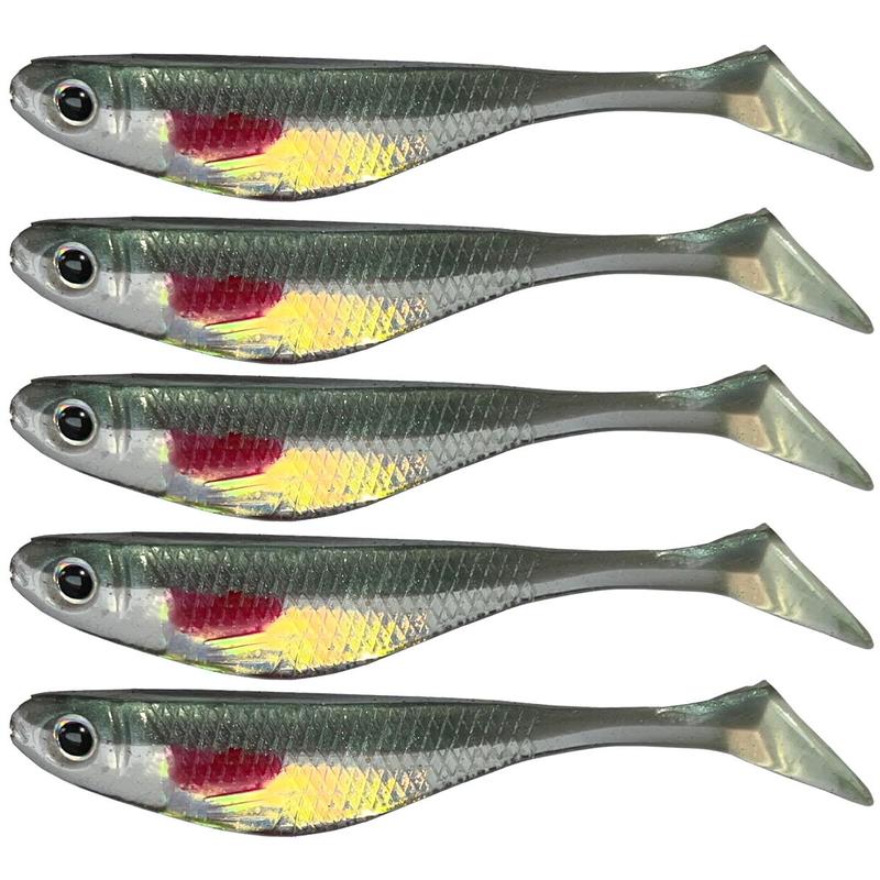 Artificial Fish Shaped Fishing Lure, 5 Counts set Silicone Reflective Fishing Bait, Fake Fishing Lure, Outdoor Fishing Accessories