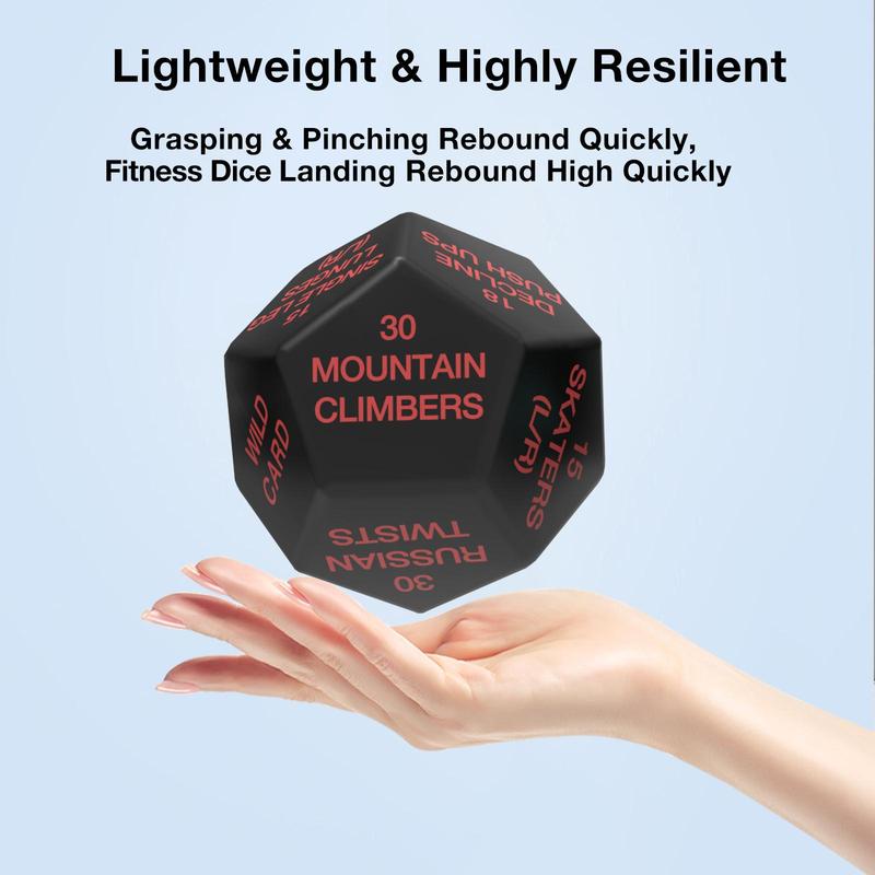 12-sided Dice Shaped Sports Fitness Ball, Exercise Dice Perfect for Home Gym Bodyweight Workout, Slow Rebound Stress Reliever for Indoor & Outdoor Sports