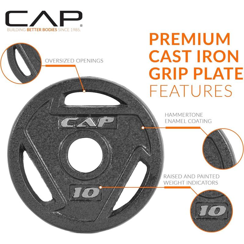 CAP Barbell 2-Inch Olympic Grip Weight Plate | Multiple Options