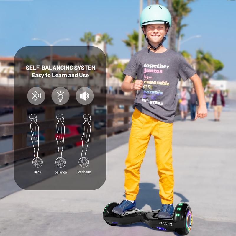 Limited time discount, smart bluetooth electric scooter with LED cool lights, Christmas gift, equipped with built-in bluetooth speaker, three gear speed function, support mobile phone APP operation, solid explosion-proof rubber wheels