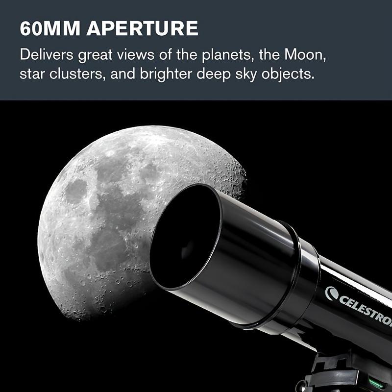 2024 Ultimate Beginner Telescope Suit-Portable Refractometer Telescope with Fully Coated Glass, Astronomy Software, Backpack and Tripod-Perfect Christmas Party Decorative Gift