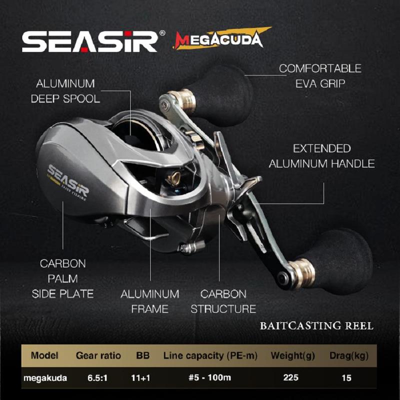 Baitcasting Reel, Aluminum Alloy Fishing Reel, Saltwater Fishing Reel, Fishing Accessories For Outdoor Fishing