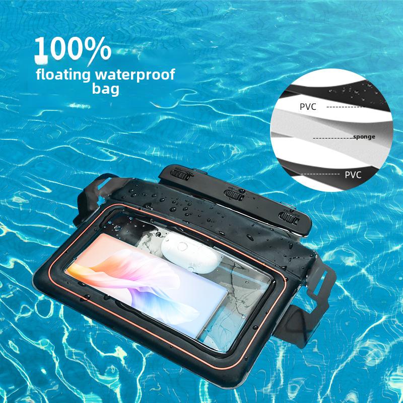 [Limited Time] Waterproof Fanny Bag Floating Cellphone Waist Pouch Adjustable Strap Swimming Beach Kayaking Boating Cash Cards Valuables Protection Pouch