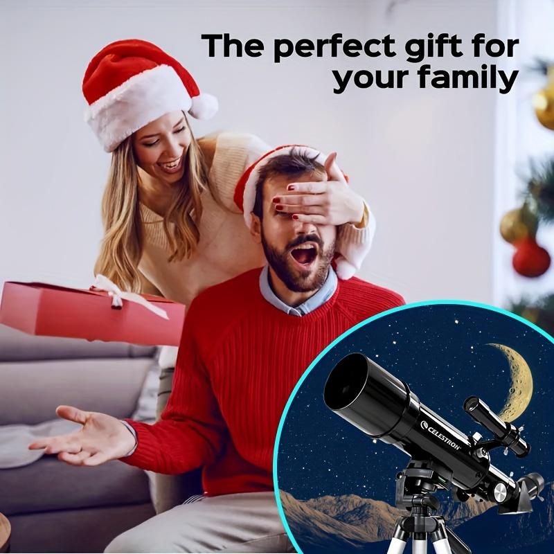 2024 Ultimate Beginner Telescope Suit-Portable Refractometer Telescope with Fully Coated Glass, Astronomy Software, Backpack and Tripod-Perfect Christmas Party Decorative Gift