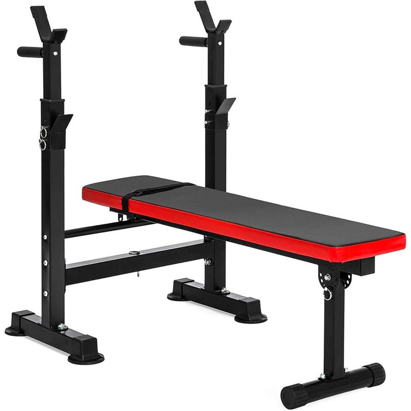 Adjustable Folding Multifunctional Workout Station Adjustable Olympic Workout Bench with Squat Rack