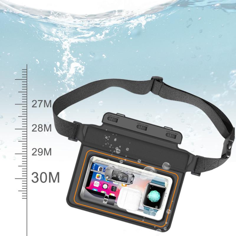 [Limited Time] Waterproof Fanny Bag Floating Cellphone Waist Pouch Adjustable Strap Swimming Beach Kayaking Boating Cash Cards Valuables Protection Pouch