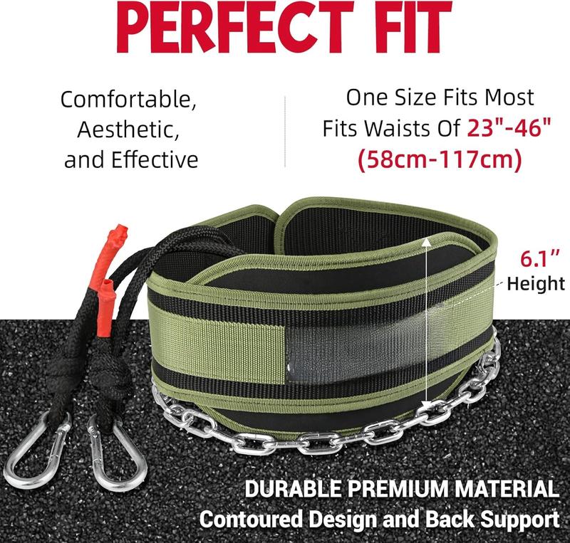 Dip Belt with Steel Chain for Weightlifting Pullup Gym Weighted Lifting Belt for Powerlifting Squat Bodybuilding  Support for Both Men and Women