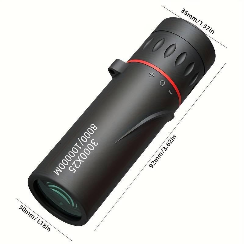 3000x25 HD Monocular Telescope, Portable Mini Monocular Telescope, Monocular Telescope for Outdoor Travel, Concerts and Fishing, Outdoor Camping and Hiking Equipment