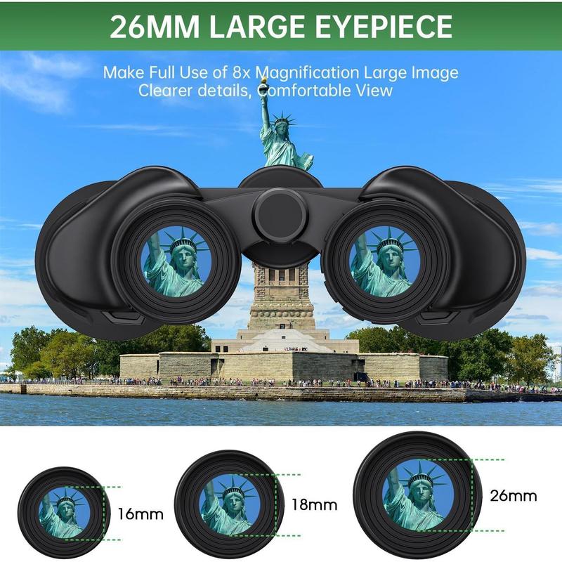 20x50 High Powered Binoculars for Adults, Waterproof Compact Binoculars with Low Light Vision for Bird Watching Hunting Football Games Travel Stargazing Cruise with Carrying Bag