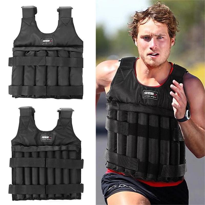 3 15 20 35 50Kg Loading Weight Vest Jacket Sand Clothing for Running Training Fitness Equipment Adjustable Waistcoat Jackets VKTECH VKTECH