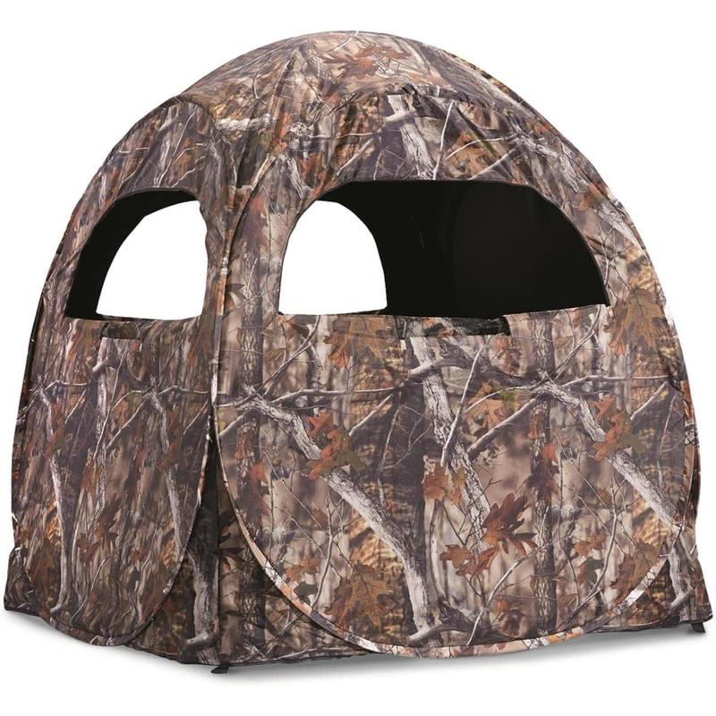 Hunting Ground Blind, 1-2 Person Tent, Hunting Gear, Equipment, and Accessories, 4-Panel Spring Steel