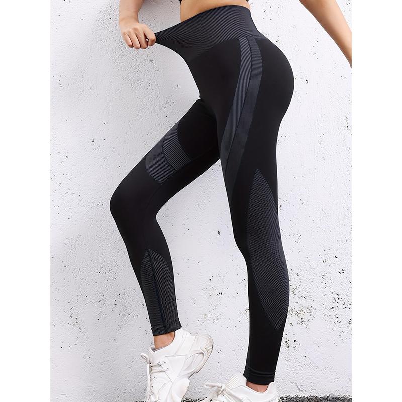 Halara 2024 Women's Seamless Yoga Leggings, Color Block High Waist Soft Stretch Breathable Tight Hip Lift Gym Sports Workout Pants, Women's Sportswear Dandy