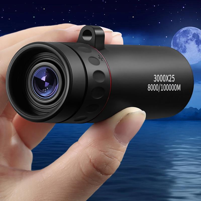 3000x25 HD Monocular Telescope, Portable Mini Monocular Telescope, Monocular Telescope for Outdoor Travel, Concerts and Fishing, Outdoor Camping and Hiking Equipment