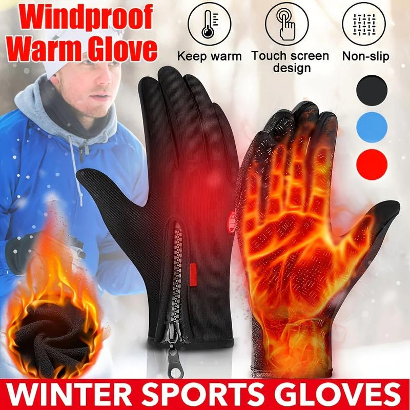 Winter Warm Gloves 1 Pair Men's and Women's Outdoor Cvcling Gloves Warm Plush Lininn forl Sports Christmas Gift Halloween Gift christmas 2024 ornament