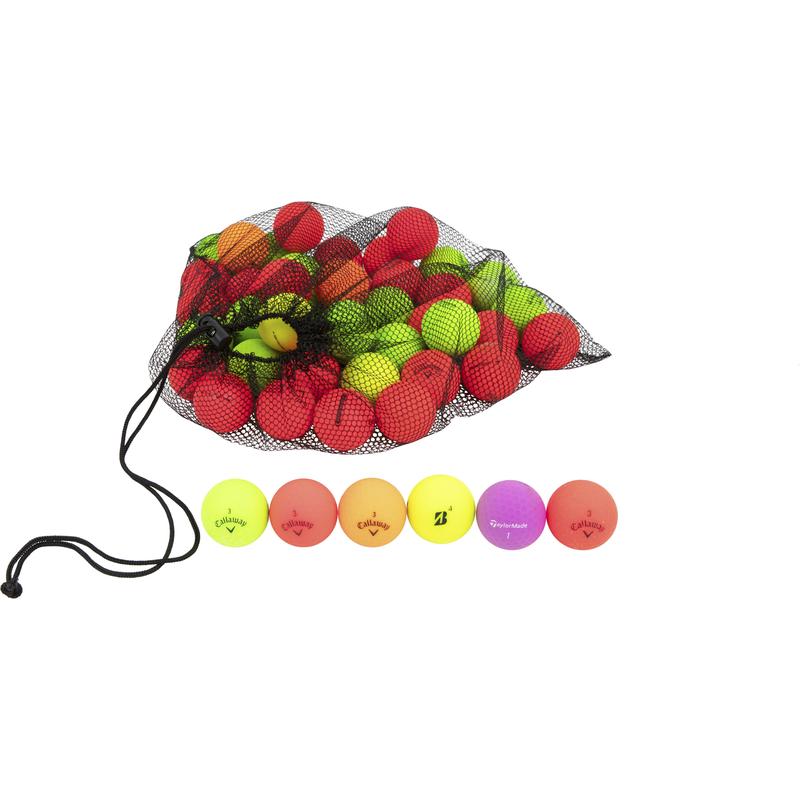 24 Colored Matte Golf Ball Mesh Bag Mix