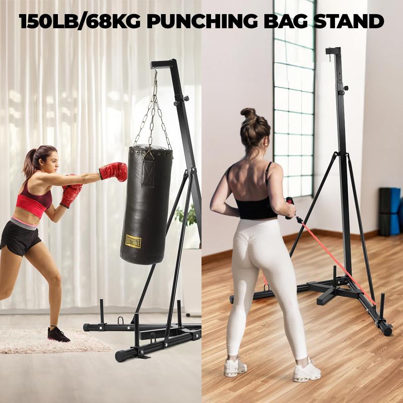 Punching Bag Stand Height Adjustable Heavy Boxing Bag Stand for Home Gym Fitness, 150 lbs