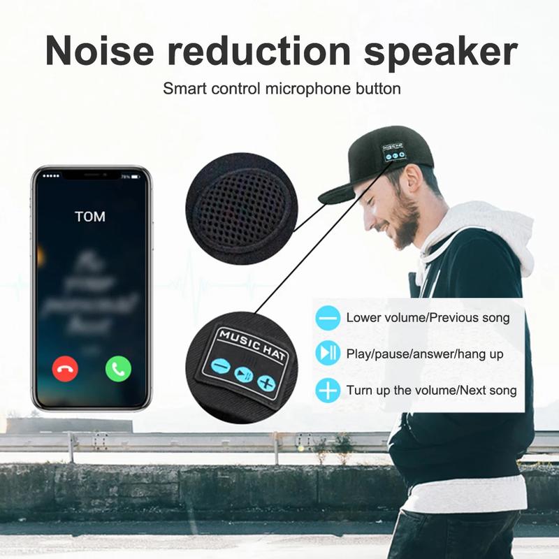 NEW Hat with Bluetooth Speaker Adjustable Bluetooth Hat Wireless Smart Loudspeaker Cap For Outdoor Sport Baseball Cap With Mic Christmas Gifts