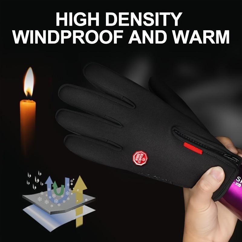 Winter Warm Gloves 1 Pair Men's and Women's Outdoor Cvcling Gloves Warm Plush Lininn forl Sports Christmas Gift Halloween Gift christmas 2024 ornament