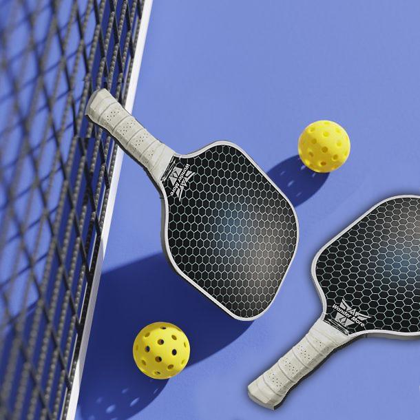 Pickleball Paddle Set | High-Performance Fiberglass | Ergonomic Grip | 4 Balls & Bag