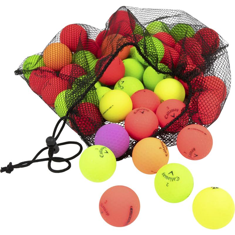 24 Colored Matte Golf Ball Mesh Bag Mix