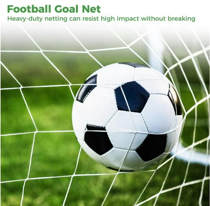 Football Replacement Goal Net - 12x6ft Heavy-Duty Soccer Goal Post Netting for Sports Match Training Practice