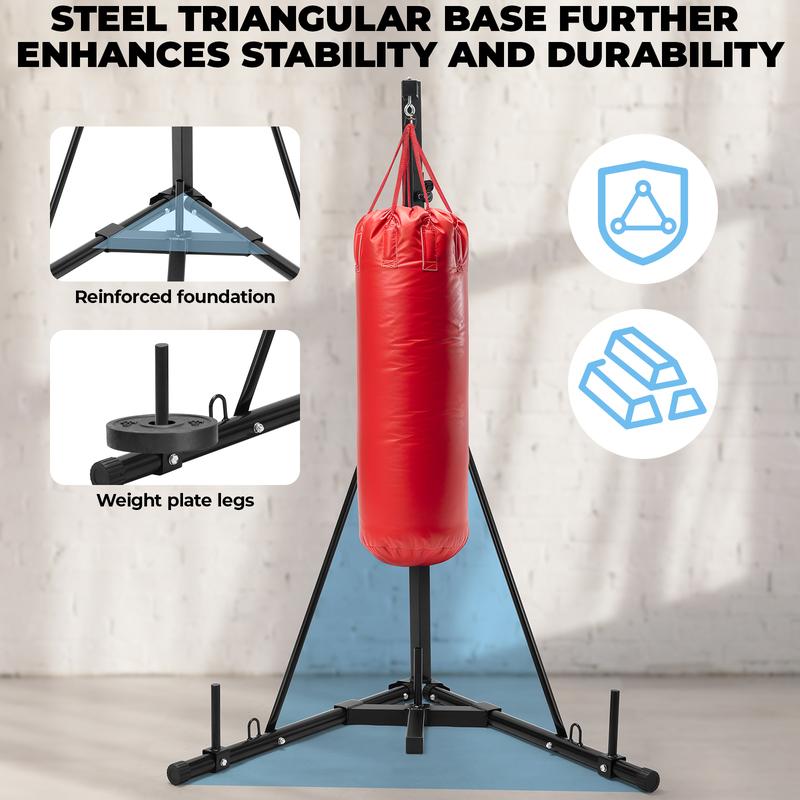 Punching Bag Stand Height Adjustable Heavy Boxing Bag Stand for Home Gym Fitness, 150 lbs